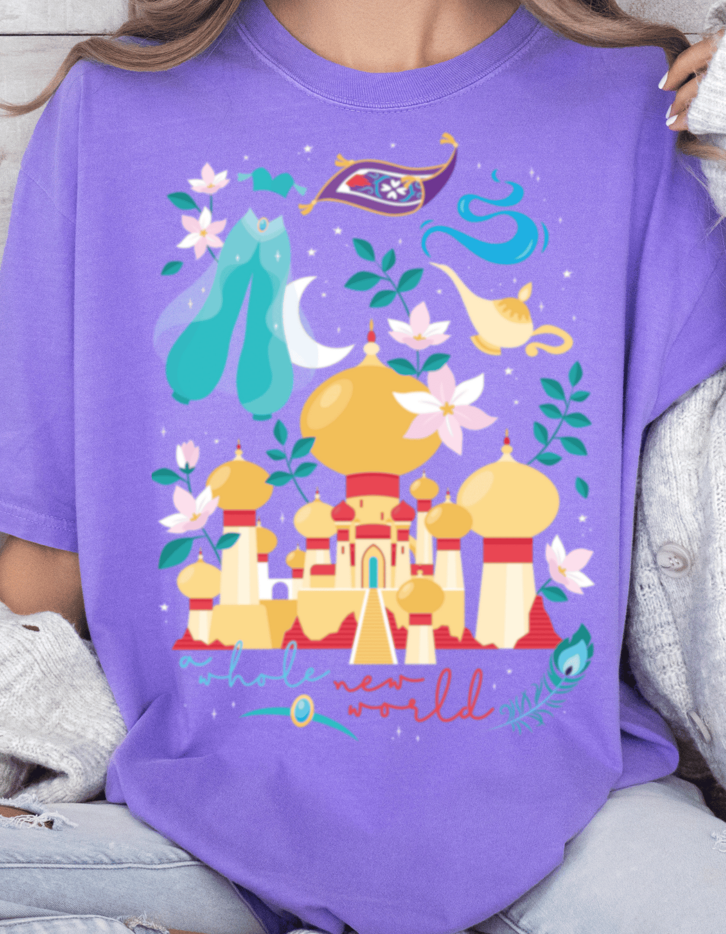 A whole new world printed Tee