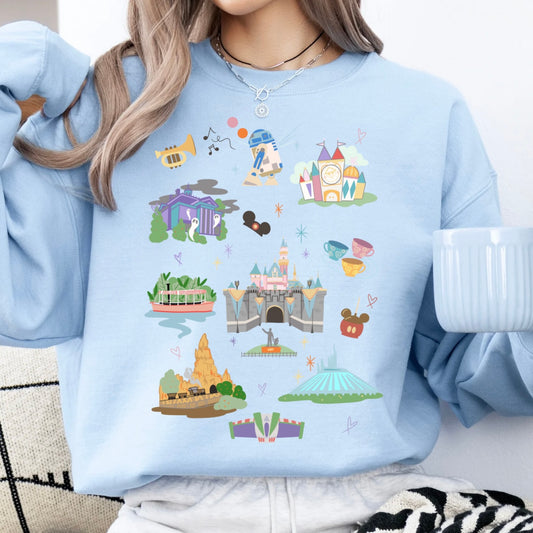 DLR Map printed tee/Sweatshirt