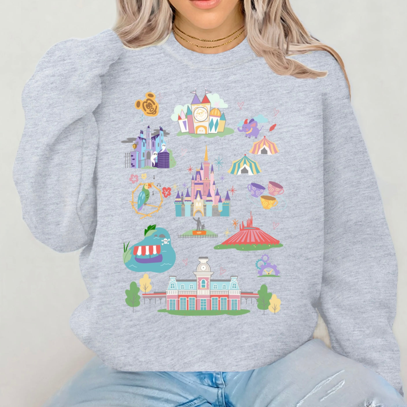 DW Map printed Tee/Sweatshirt