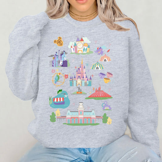 DW Map printed Tee/Sweatshirt