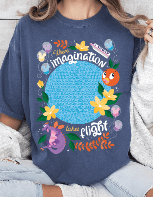 Where Imagination takes flight printed Tee/Sweatshirt
